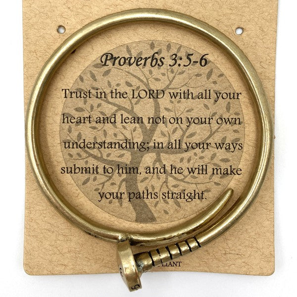 Proverbs 3:5-6 Nail Wrap Bracelet