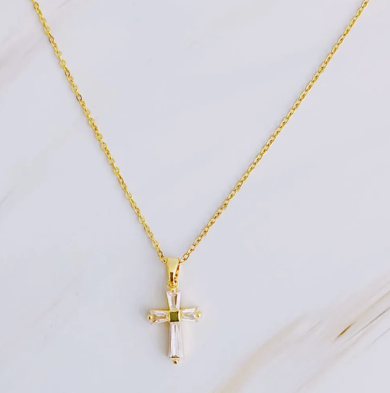 Crystal Cross Necklace