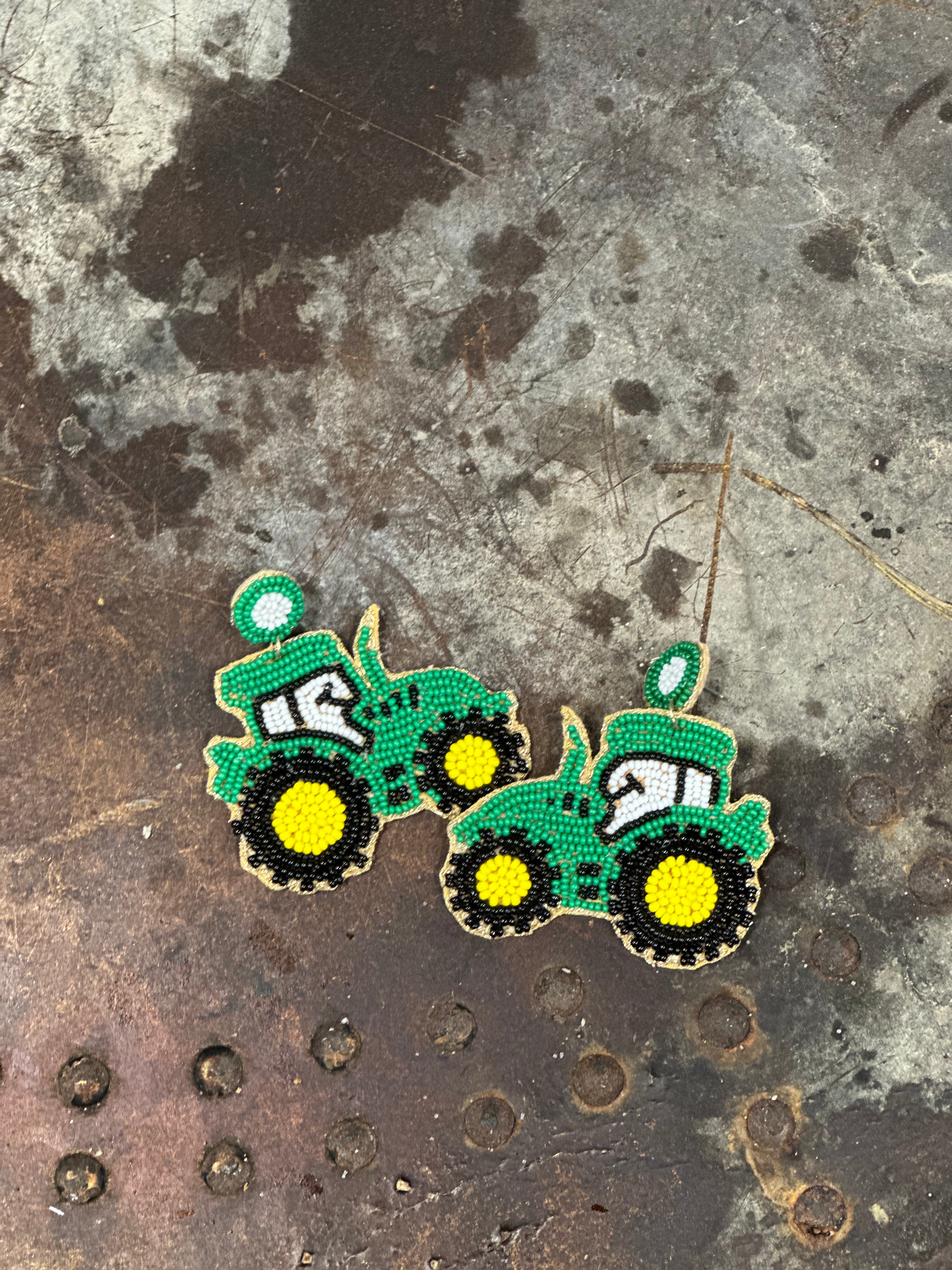 Farm Tractor Earrings