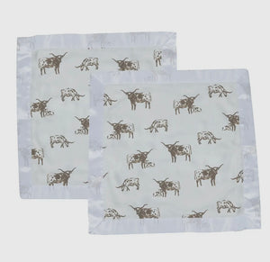 Texas Longhorn Blankie 2pk