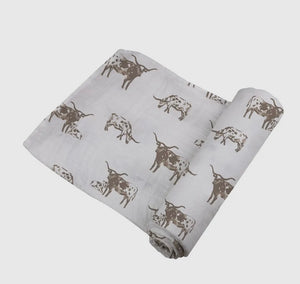 Texas Longhorn Bamboo Swaddle