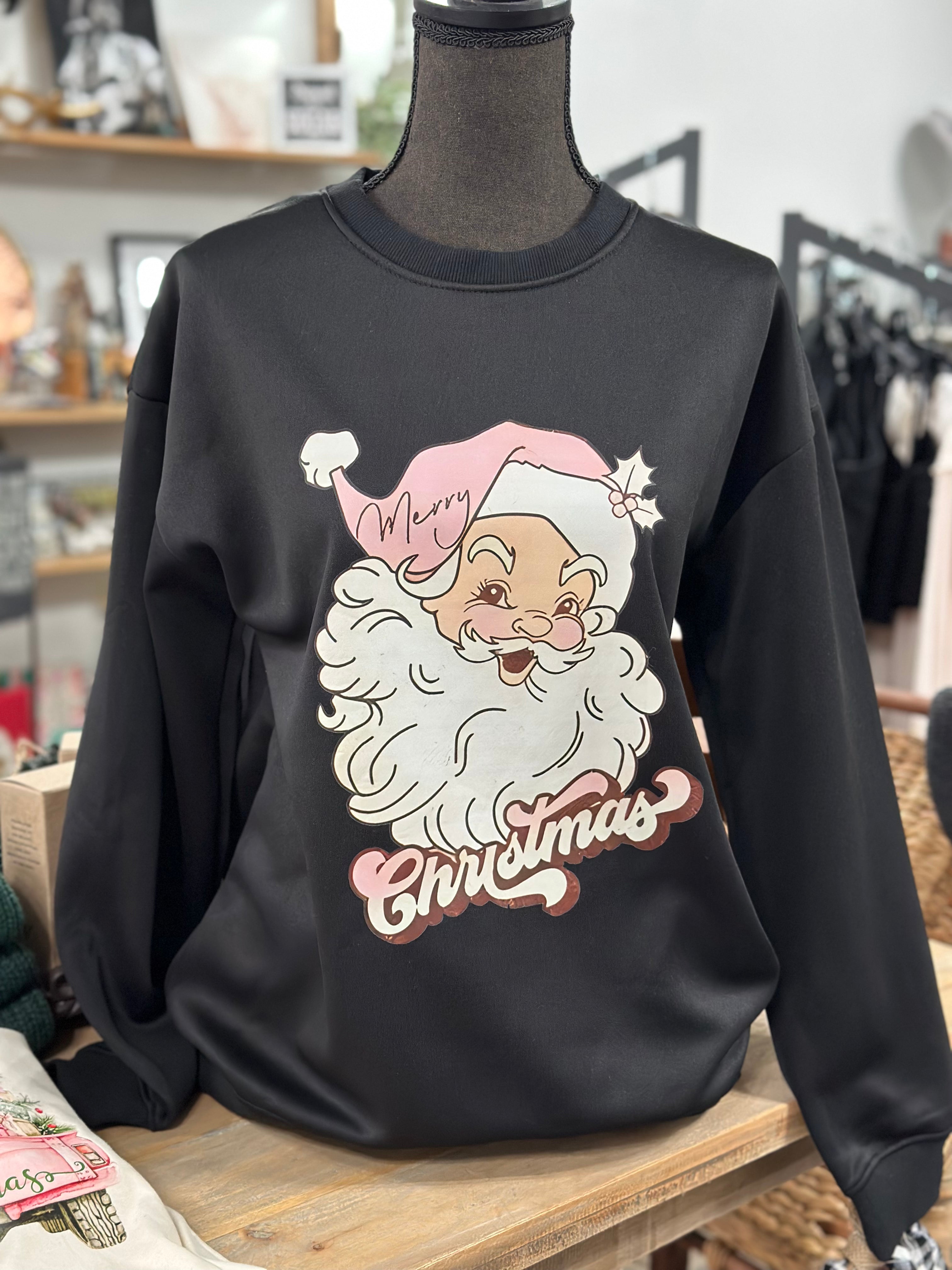 Merry Christmas Sweatshirt (Black)