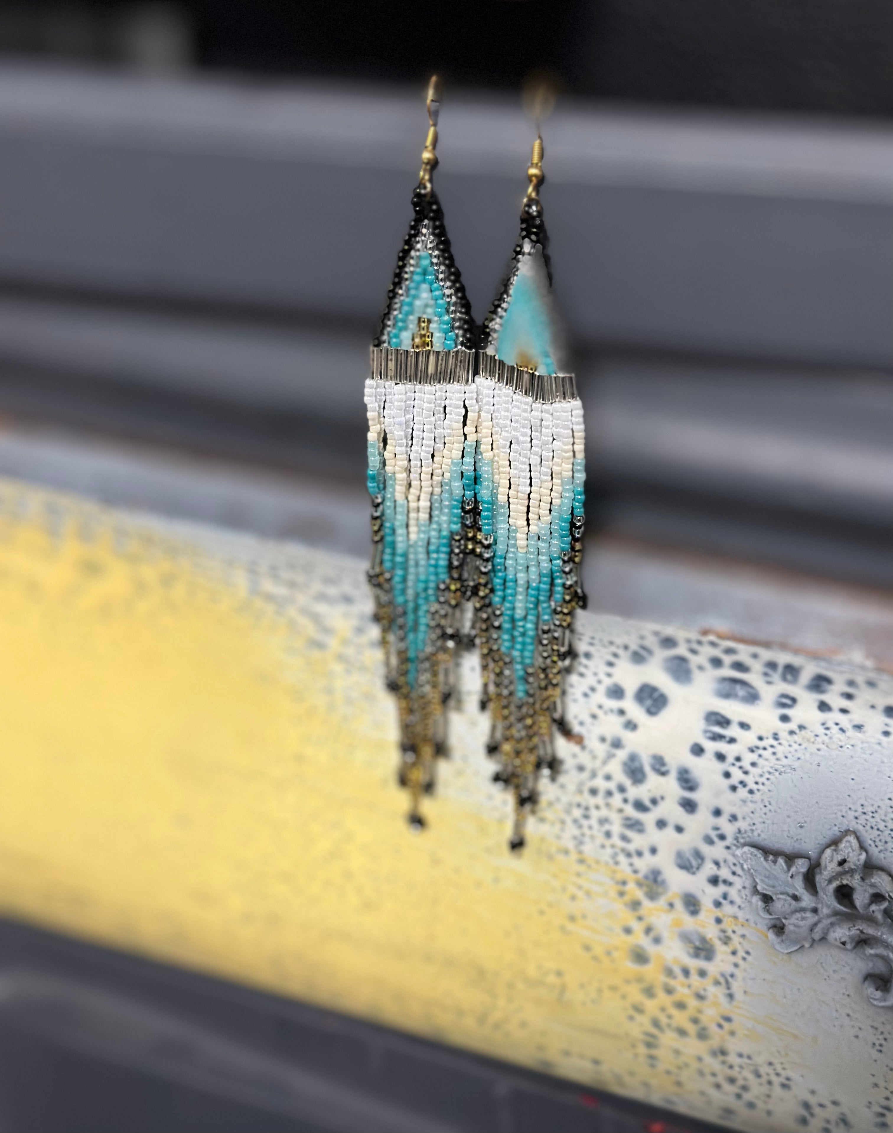 Long Seed Bead Earrings