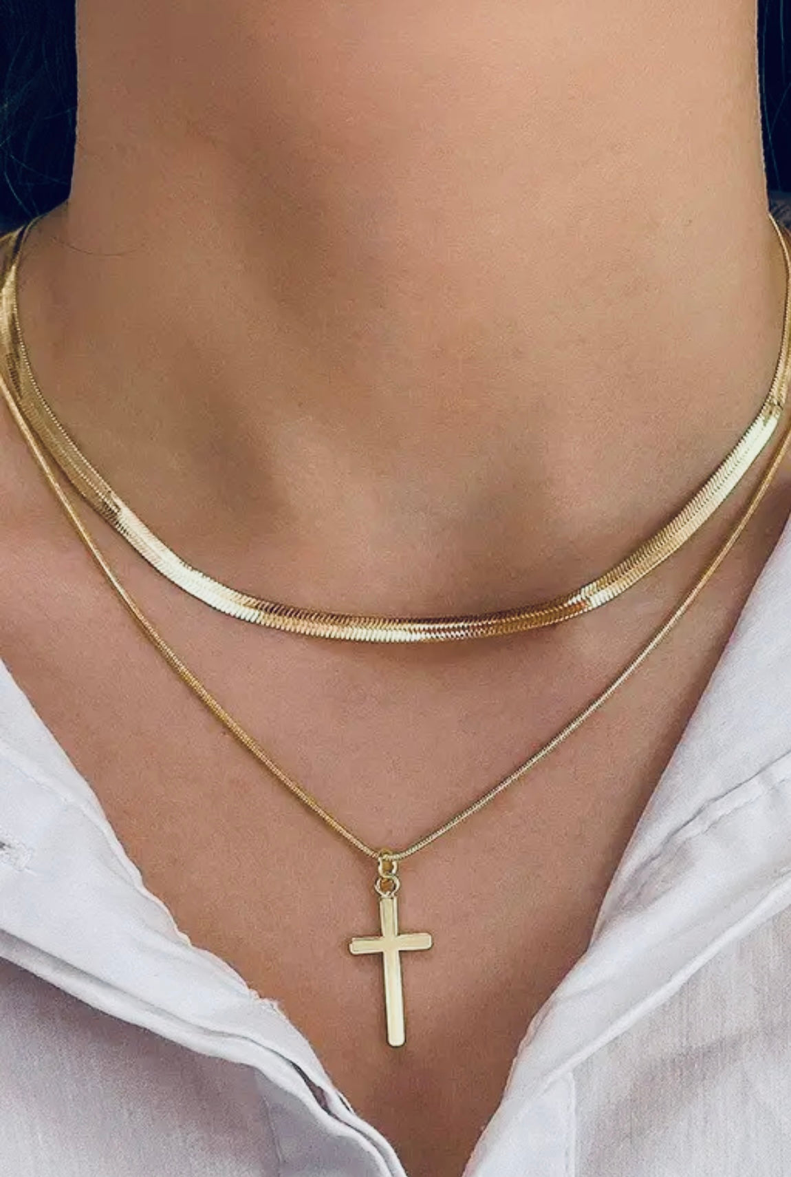 Cross Layer Necklace