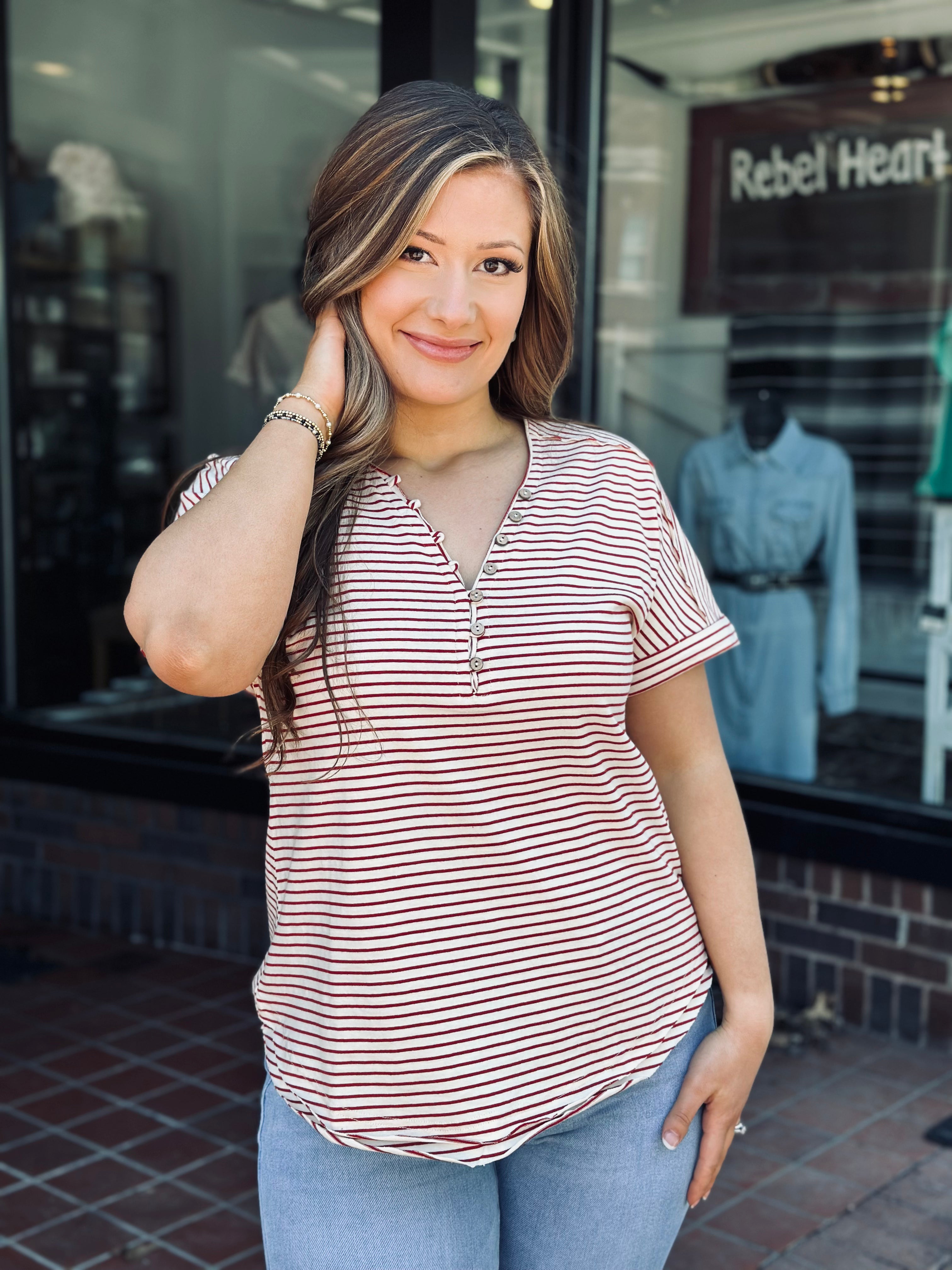 Brooke Striped Top