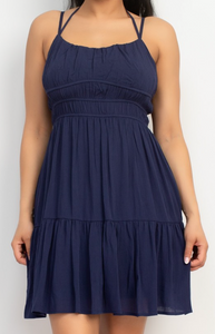 Holly Halter Dress (Navy)