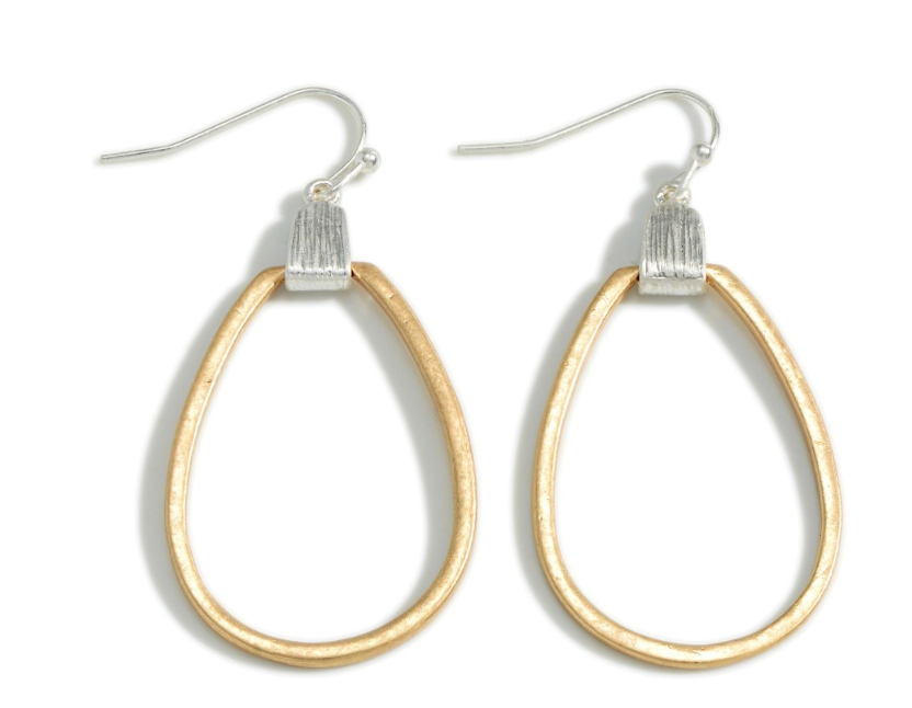 Metal Tone Drop Earrings