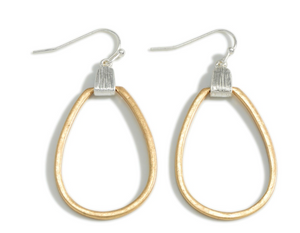 Metal Tone Drop Earrings