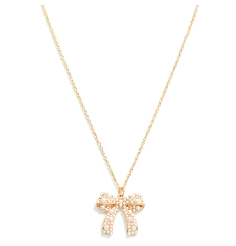 Dainty Chain Link Bow Necklace