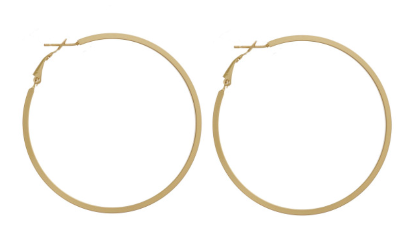 Large Matte Hoop Earrings