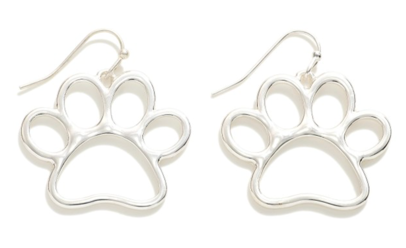 Paw Print Drop Earrings