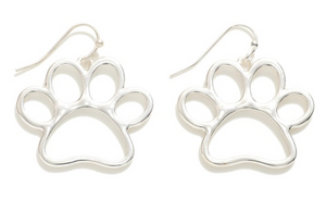 Paw Print Drop Earrings
