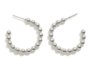 Fixed Metal Bead Earrings