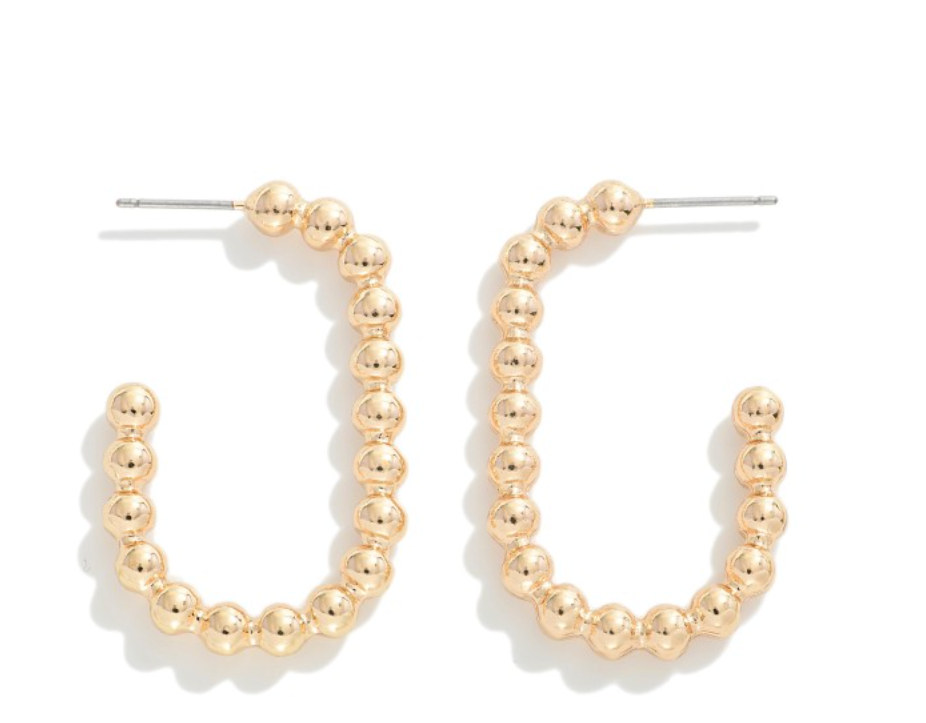 Metal Tone Beaded Earrings