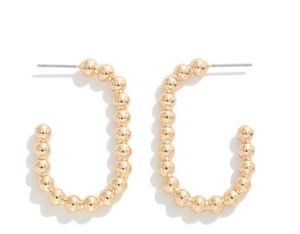 Metal Tone Beaded Earrings