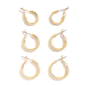 3 Pair Hoop Earrings