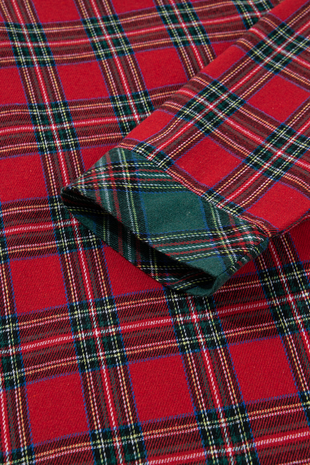 Red Plaid Contrast Color Christmas Holiday Long Sleeve Shirt and Shorts Pajama Set